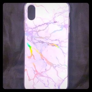 Iridescent marble phone case for iPhone XS Max